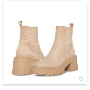 Madden Girl Chelsea Boots - tan suede, size 7.5